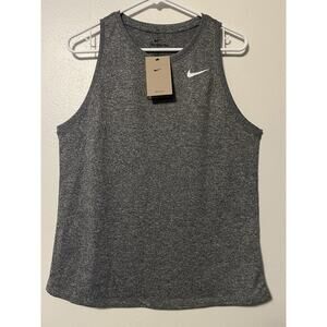 NWT Nike The Nike Tee Tank Top Women's DriFit Gray Size Medium Training Workout